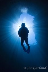 Blue Hole, middle window. EOS5D with 15mm Fisheye. by Jim Garland 